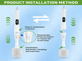 Electric Toilet Cleaning Brush Set - 3 Section V888-ELOSUNG55459