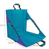 Blue Portable Outdoor Camping Seat Pad with Backrest, Foldable & Waterproof Concert Cushion, 600D V888-ELOSUNG13518