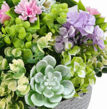 Hanging Artificial Succulent Basket 36cm UV Resistant V637-DP29663