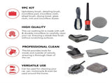 Type A 9-Piece Car Wash Tool Kit - Tire & Wheel Brushes, Wash Mitt, Microfiber Towels, and Wax V888-ELOSUNG17071