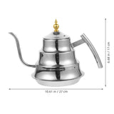 Stainless Steel Metal Water Kettle with Handle and Built-in Filter, Teapot for Home Brewing V1366-AZ2-W-20443