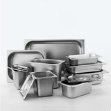 SOGA Gastronorm GN Pan Full Size 1/2 GN Pan 10cm Deep Stainless Steel Tray With Lid GP5410WLIDX1