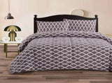 Ramesses Diamond Flower 3- Piece Mink Flannel Comforter Set King V442-KIT-COMFORTER-3PCMINKFLANNEL-DIAMOND-KI