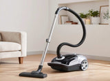 DEVANTI Bagged Vacuum Cleaner Powerful Suction for Carpet Wood Tile Floor VAC-KB-2108-BK