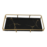 Bathroom Vanity Tray Modern Stylish Anti Slip Kitchen Sink Countertop Storage Organizer S Black V1294-YM0710-3112230084112