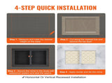 Shower Niche Ready for Tile 40.64 x 60.96 cm, 16 x 24 inch Double Shelf Organizer, Square Corners V952-SLLYBK2C17YCR2AE8V0