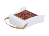 LED Humidification Fan Portable USB Charging Cooling Fan for Living Room Dinning RoomWhite V1294-YM0901-3113210070212