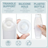 12 Pcs 16 Oz Inverted Plastic Bottles, Refillable Tip Large Valve Dispenser Condiment V1366-AZ2-W-14640