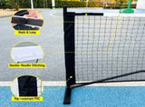 Portable Pickleball Net 6.7m Regulation Size Steady Metal Frame and Standard PE Nets With Carrying V985-PICKLEBALLNET