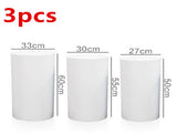 3PCS Display Stand Round Cylinder Pedestal w/ Balloon Set LED Strip Wedding AU V201-CYL0003WH8AU