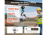 Manual Lever Chain Hoist, 1/2T 500KG Capacity Heavy Duty Come Along, 6M Lift G80 Alloy Steel Chain V952-MNKSBHLHL12T4FWVW001V0