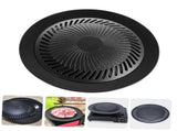 Barbecue Griddle Plate in Black with Slot Design for Secure Cooking on Stove Top V1366-AZ2-W-20431