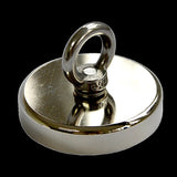 Round Neodymium Fishing Magnet with Countersunk Hole and Eyebolt, 500 LBS pull V63-821733