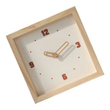 Wall Clock Battery Powered Fashionable Square Minimalist Wooden Clock Silent Modern Clock Decorative V1294-YM0901-3115240110811