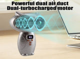 Portable Handheld Fan, Owl Cartoon Design, Air Gathering Tech, Silver V1370-AZ4-09012