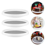White Rotating Spice Rack Kitchen Organizer with Non- Base, Large Capacity 30cm Plastic Turntable V1369-AZ3-W-18146