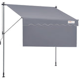 VEVOR Manual Retractable Awning, 78" Outdoor Retractable Awning Sunshade Shelter, Adjustable V952-SSSZYPHSLZS7QYB12V0