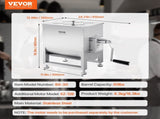Manual Meat Mixer, 60L Fixed Tank Meat Processing Equipment, Stainless V952-SYRLJBJBKQXK8RH6N001V0