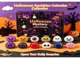 12 Grid Halloween Mystery Countdown Advent Calendar, Assorted Cute Halloween Bun Squishies Fidget V1369-AZ3-W-15341