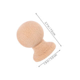 4Pcs Beige Wood Carved Finial Stair Post Caps Decorative End Caps for Bedposts Curtain Rods and V1192-AZ-W-24792