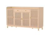 Artiss Shoe Rack Cabinet with Shelves 26 Pairs Pine FUR-U-SHOE-140-WD-ABC