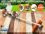 Dynamic Power 26cc Petrol Whipper Snipper Brush Cutter 1 Blade V274-GN-BC2600