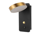 LED Bedside Wall Lamp 3 Color Temperature Rotatable Adjustable Metal Reading Light with USB Charging V1294-YM0901-3119240119711