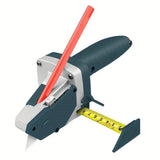 Professional Gypsum Board Cutter Kit with 5m Tape Measure & 5 Spare Blades Aluminum TPR Handle for V1232-QGJ001