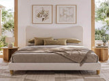Artiss Double Bed Frame with Boucle Headboard, Beige, 300kg Capacity BFRAME-H-DORA-D-BG-ABC