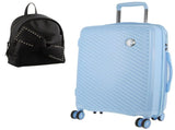 Pierre Cardin Inspired Milleni Luggage Bag Large in Blue Milleni Waist Bag V563-MONACOLARGEBLUE_FREEBAG