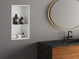 641 x 336 x 101mm Shower Niche Double Shelf Organizer No Tile Needed in White V63-900761