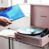 Crosley Voyager Bluetooth Portable Turntable Crosley Asheville Stand Bundle - Amethyst V398-CR8017BMS-AM4