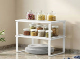 Cefito Kitchen Storage Shelves Rack Cupboard Cabinet Organiser Set of 2 DR-D-2SET-WH