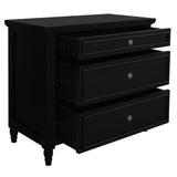 Beau 3 Drawer Solid White Cedar Turn Leg Dresser V199-SB003TLB