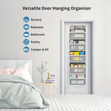 Storage Marvel in Black & Gray 5-Tier Over-the-Door Organizer with 5 Large Pockets. Sturdy and V1106-MHSND003