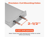 Stainless Steel Mud Flap Hangers with Light Cutouts, 2-1/2" Bolt Spacing, Spring Loaded V952-BKCDNBDJ212IW6KL0001V0