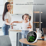 Indoor Air Quality Monitor PM2.5, Mini Portable Smart Sensor, Temperature and Humidity Tester V1237-ZY-715-158