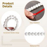 2 Rolls Peel and Stick Molding Trim with Double-sided Tape, 9.8ft x 0.6" PVC Flexible Wall Trim with V1369-AZ3-W-08672