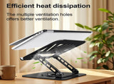Adjustable Laptop Stand or Desk, Dual oldable Computer Riser with Heat-Vent, Ergonomic Sit to V1259-DP01-F-574
