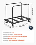 VEVOR Drywall Cart Dolly, 816 kg Load Capacity, Steel Panel Truck Cart with 12.5 mm Swivel Casters, V952-BLTCHJGSGSBKHDXOC001V0