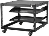 9U Open Frame Rack, 584.2 to 1016 mm Adjustable Depth, Free Standing or Wall Mount Network V952-KFSJJHS9UJL25B27FV0