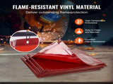 Welding Screen with Frame, 6' x 6' 3 Panel Welding Curtain Screens, Flame-Resistant Vinyl Welding V952-SMSHJPF6X6YCUPLA3V0
