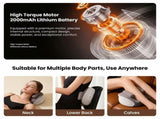 Wireless Neck and Shoulder Kneading Massage Pillow with Ergonomic Contour Design for Home Office and V1341-ZY-L7XUXG79-TAUPE