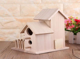 Wooden Bird House Fence Birdhouse Hanging Decoration Practical Bird Nest Wooden Box V1294-YM0721-10194224