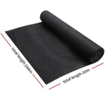 Instahut 50% Shade Cloth 3.66x20m Shadecloth Sail Heavy Duty Black SH-CL-366X200-100-BK