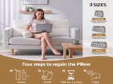 Giselle wedge pillow headboard with non-flattening shredded foam core, perfect for dorm reading or HBP-HRNECK-COR-WH-KS