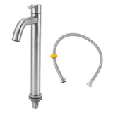 Single Cold Water Kitchen Faucet Stainless Steel Single Hole Bathroom Faucet for Home Apartment Tall V1294-YM0710-3112230079011