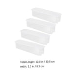 4-Pack Plastic Keeping Storage Boxes, Translucent PP Food Containers for Kitchen and Family Use V1370-AZ4-15280