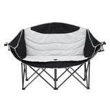 Weisshorn Camping Chair Double Folding Moon Chair Portable Seat 240KG CAMP-D-C-MOON-D-WHBK