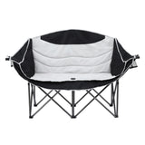 Weisshorn Camping Chair Double Folding Moon Chair Portable Seat 240KG CAMP-D-C-MOON-D-WHBK
